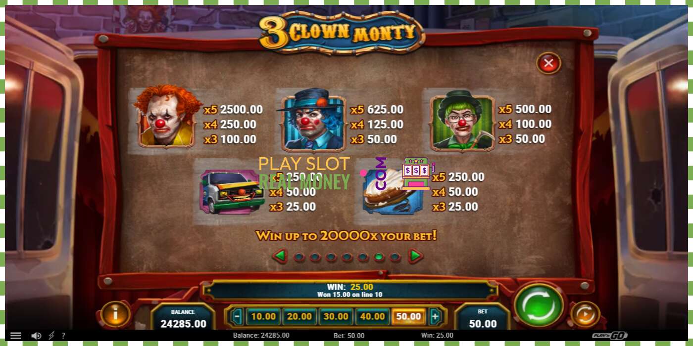 ສະລັອດຕິງ 3 Clown Monty ສໍາລັບເງິນທີ່ແທ້ຈິງ, ຮູບພາບ - 6