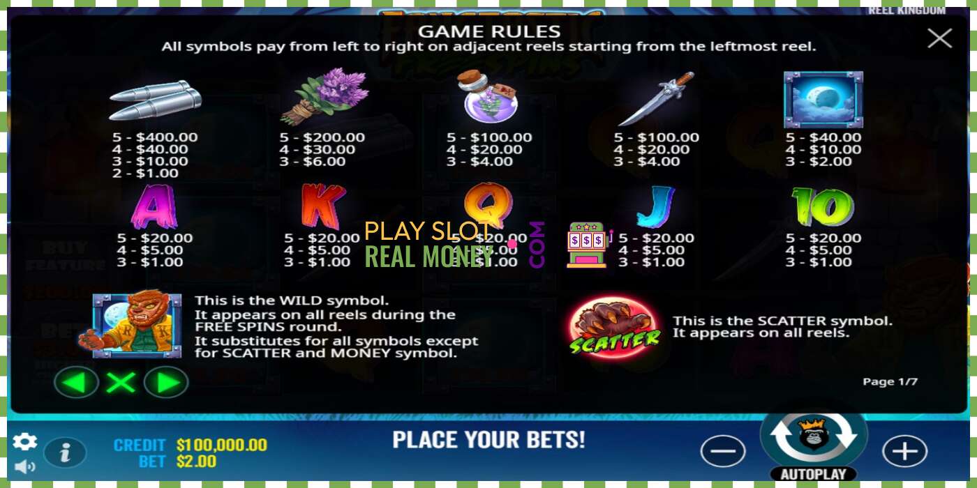 ສະລັອດຕິງ Fangtastic Freespins ສໍາລັບເງິນທີ່ແທ້ຈິງ, ຮູບພາບ - 4