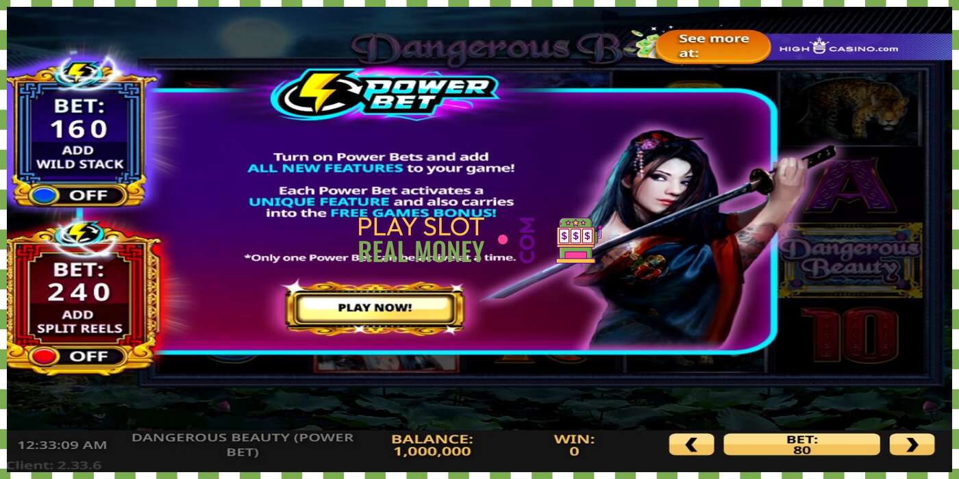 រន្ធដោត Dangerous Beauty Power Bet សម្រាប់ប្រាក់ពិត, រូបភាព - 1 រន្ធដោត Dangerous Beauty Power Bet សម្រាប់ប្រាក់ពិត, រូបភាព - 1