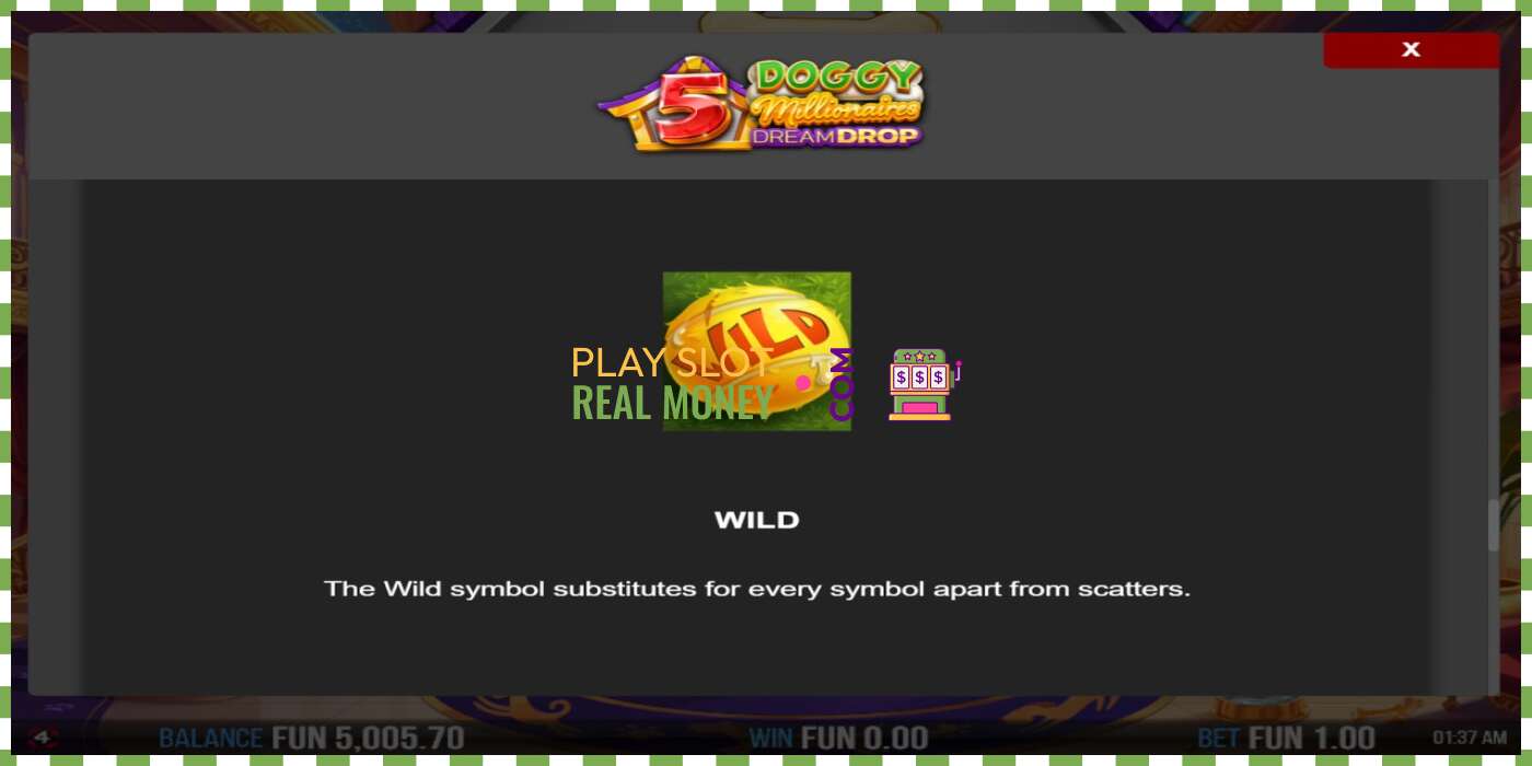 Slot 5 Doggy Millionaires Dream Drop za skutečné peníze, obrázek - 5
