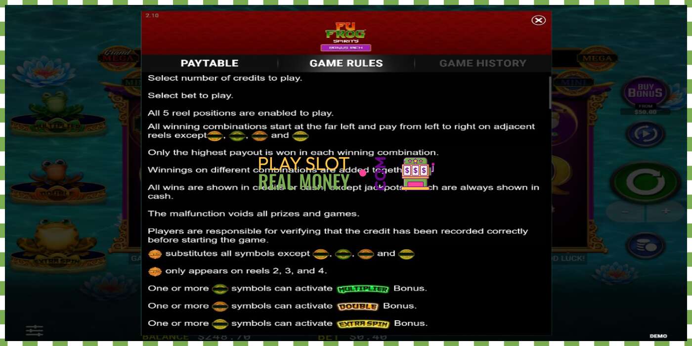 Slot Fu Frog Spirits za skutečné peníze, obrázek - 5 Slot Fu Frog Spirits za skutečné peníze, obrázek - 5