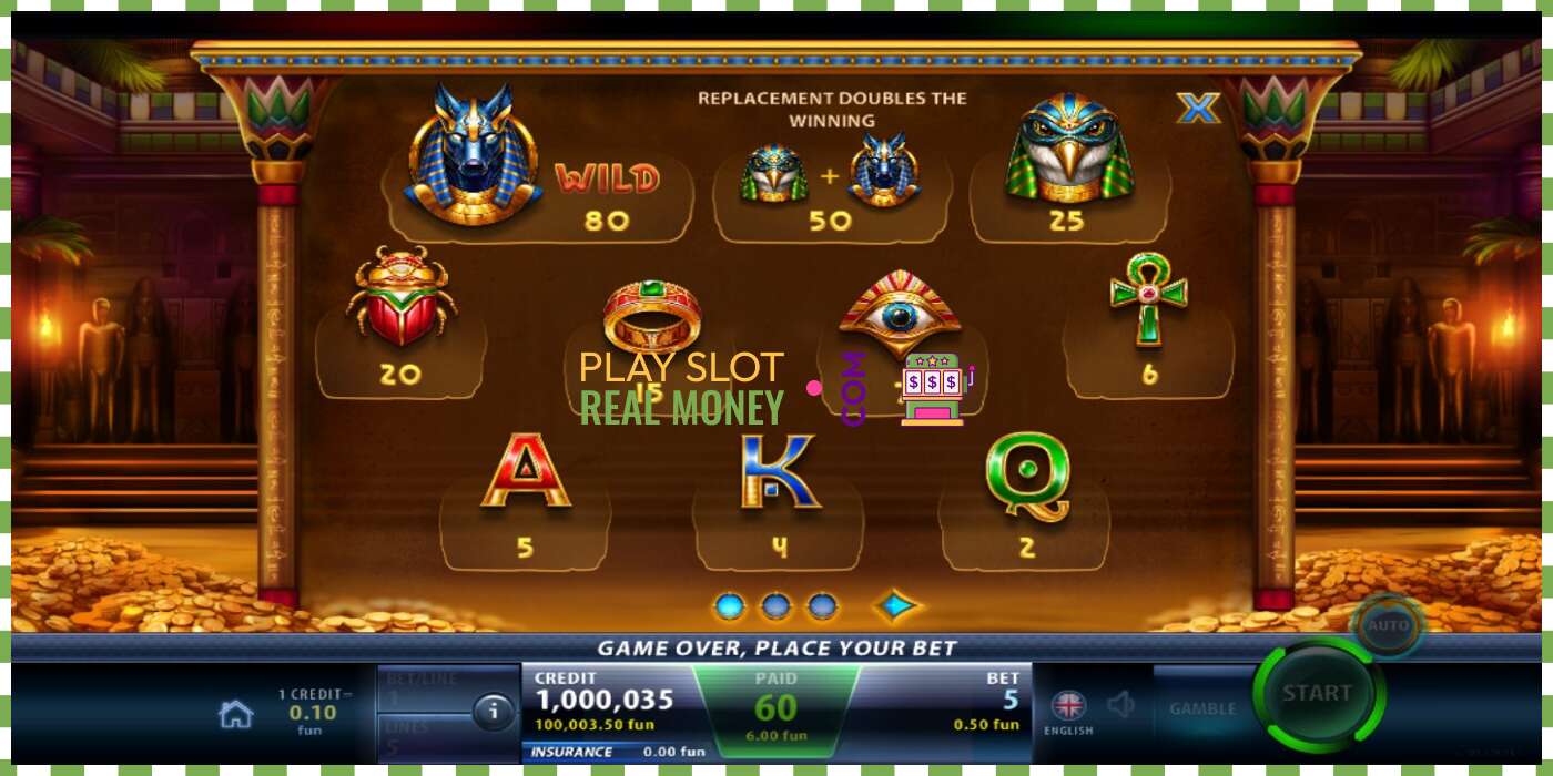 Fente Anubis Spell pour de largent réel, photo - 3