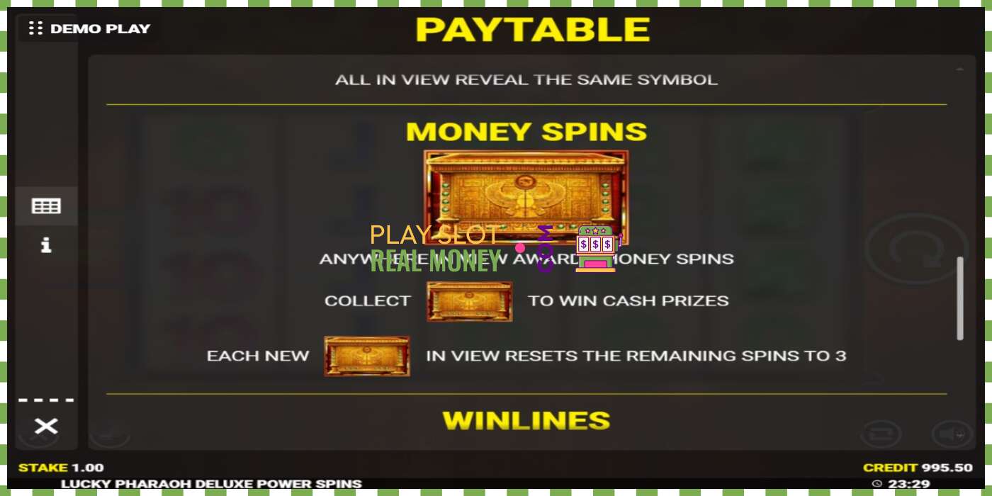 Fente Lucky Pharaoh Deluxe Fortune Play pour de largent réel, photo - 6 Fente Lucky Pharaoh Deluxe Fortune Play pour de largent réel, photo - 6