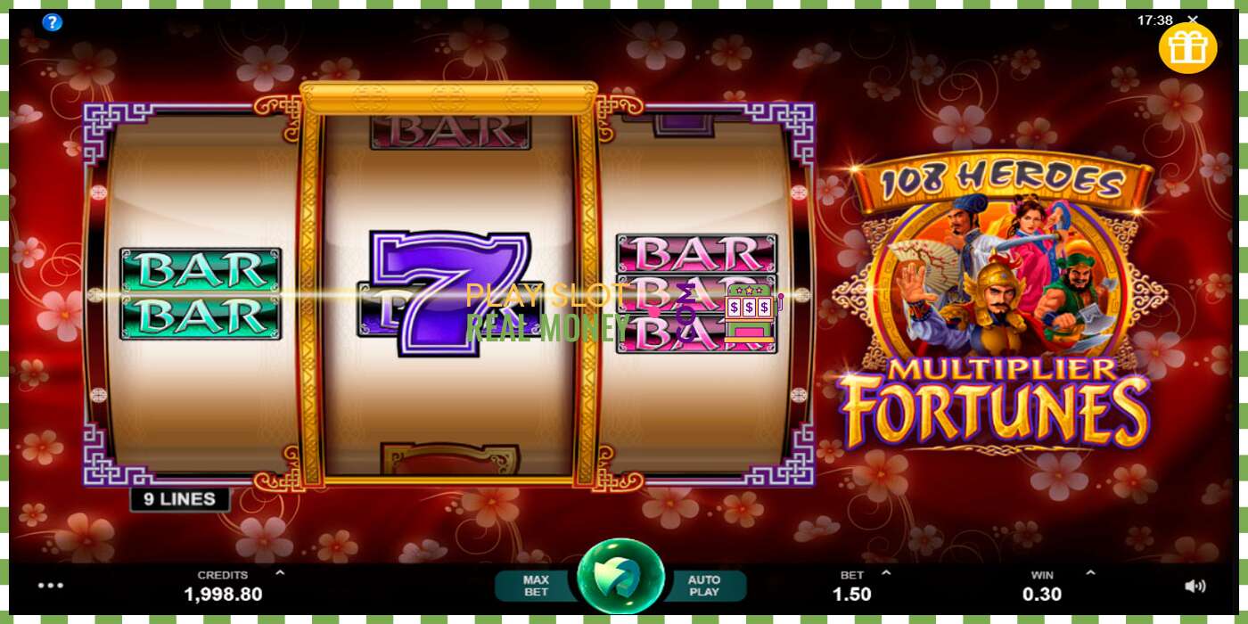 Slot 108 Heroes Multiplier Fortunes for real money, picture - 2