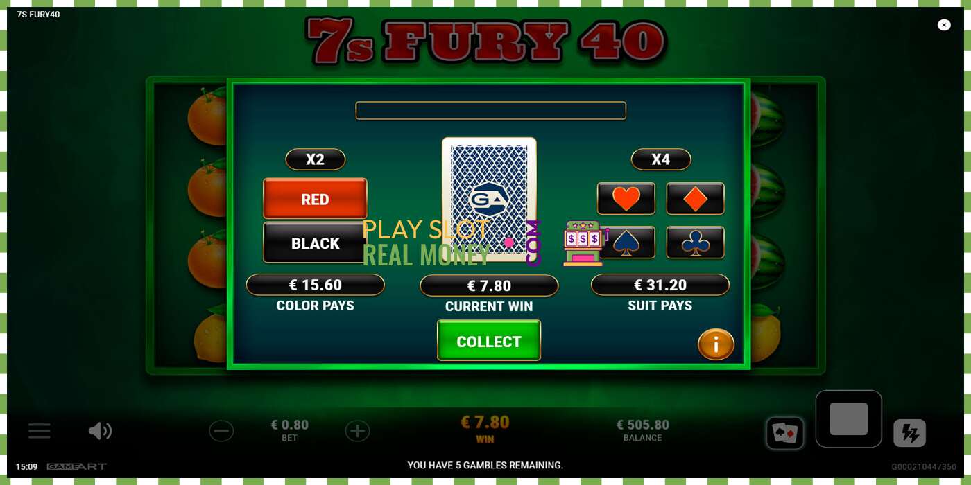 រន្ធដោត 7s Fury 40 សម្រាប់ប្រាក់ពិត, រូបភាព - 4 រន្ធដោត 7s Fury 40 សម្រាប់ប្រាក់ពិត, រូបភាព - 4