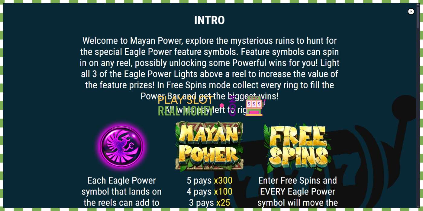 រន្ធដោត Mayan Power សម្រាប់ប្រាក់ពិត, រូបភាព - 5 រន្ធដោត Mayan Power សម្រាប់ប្រាក់ពិត, រូបភាព - 5
