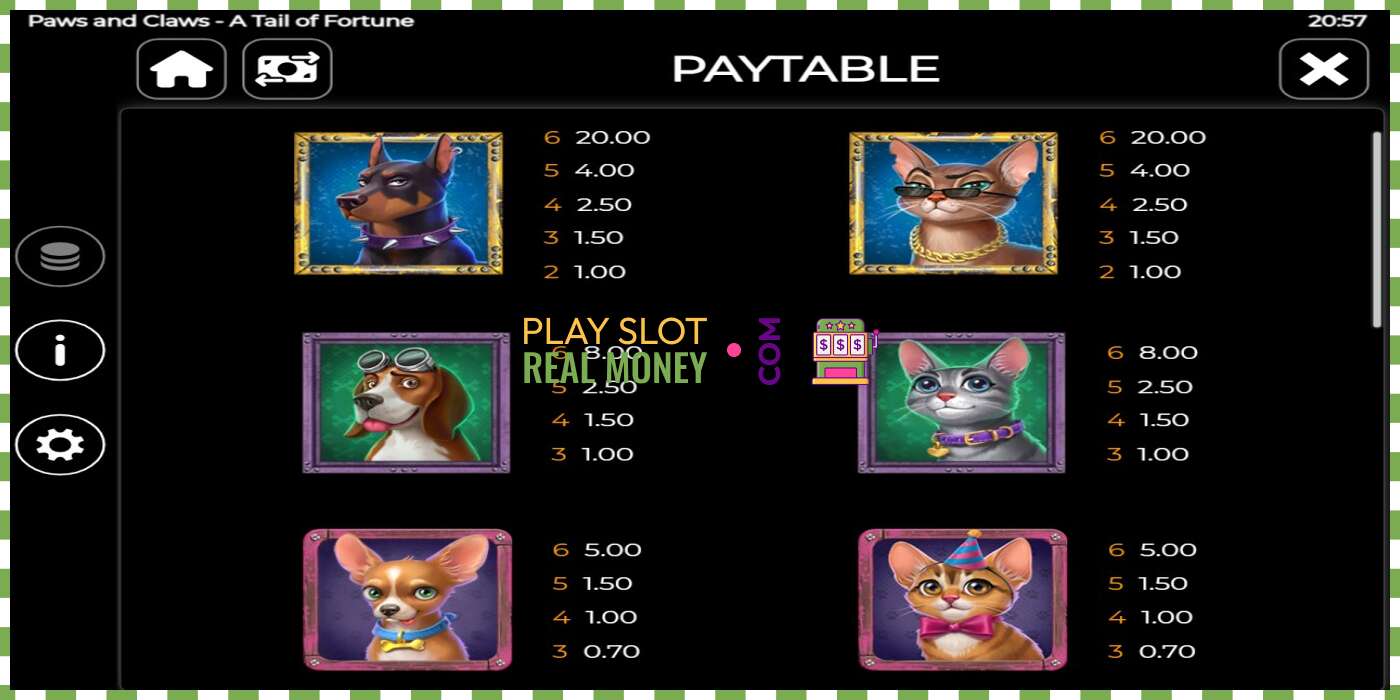 រន្ធដោត Paws and Claws: A Tail of Fortune សម្រាប់ប្រាក់ពិត, រូបភាព - 4 រន្ធដោត Paws and Claws: A Tail of Fortune សម្រាប់ប្រាក់ពិត, រូបភាព - 4