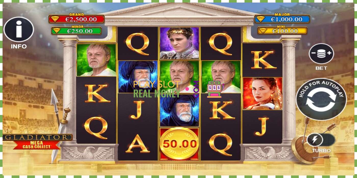 រន្ធដោត Gladiator: Mega Cash Collect សម្រាប់ប្រាក់ពិត, រូបភាព - 3