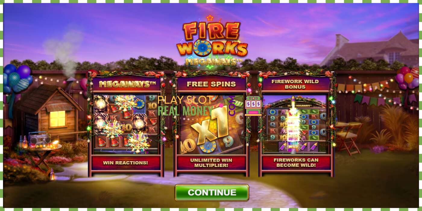 ສະລັອດຕິງ Fireworks Megaways ສໍາລັບເງິນທີ່ແທ້ຈິງ, ຮູບພາບ - 1 ສະລັອດຕິງ Fireworks Megaways ສໍາລັບເງິນທີ່ແທ້ຈິງ, ຮູບພາບ - 1