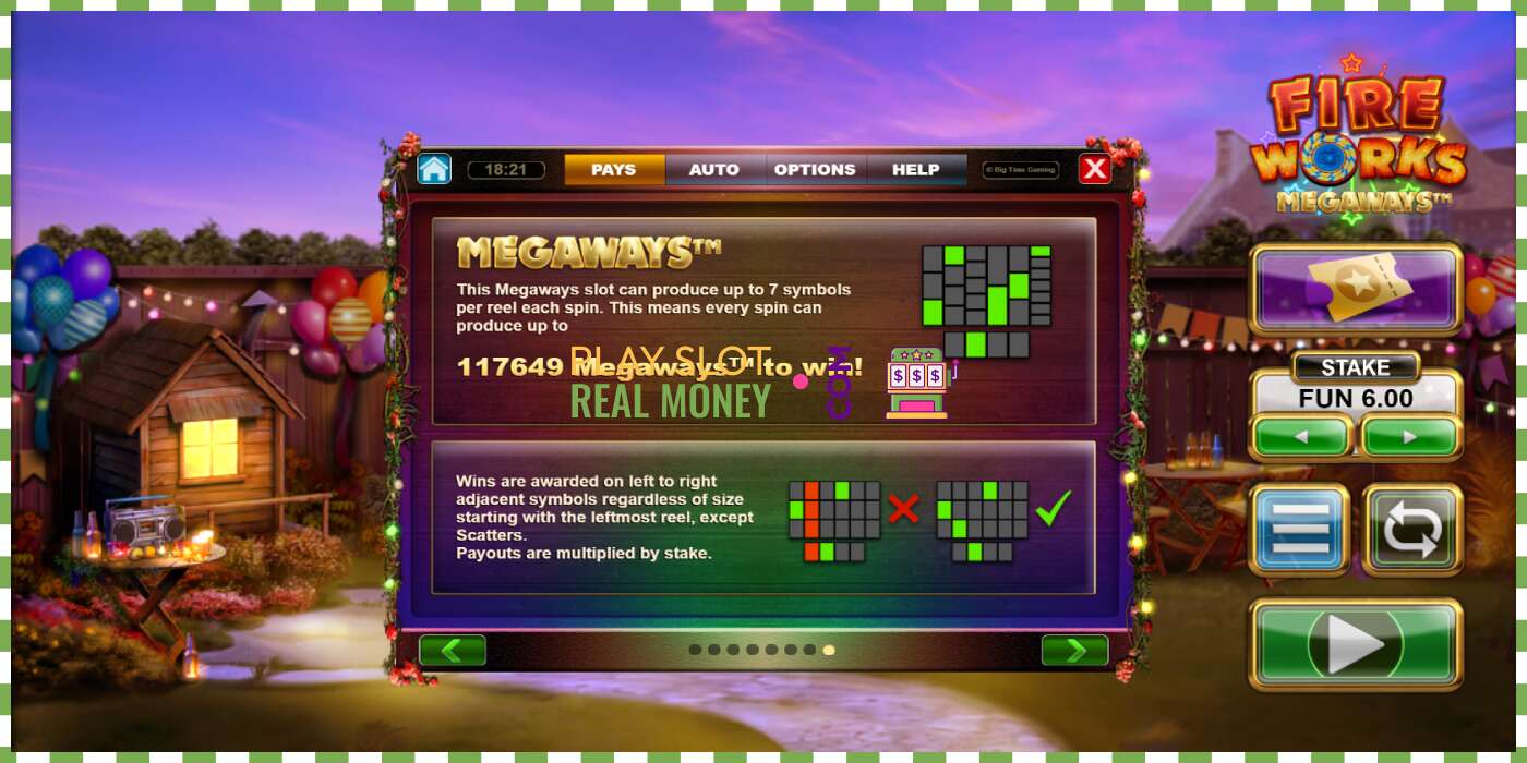 ສະລັອດຕິງ Fireworks Megaways ສໍາລັບເງິນທີ່ແທ້ຈິງ, ຮູບພາບ - 7 ສະລັອດຕິງ Fireworks Megaways ສໍາລັບເງິນທີ່ແທ້ຈິງ, ຮູບພາບ - 7
