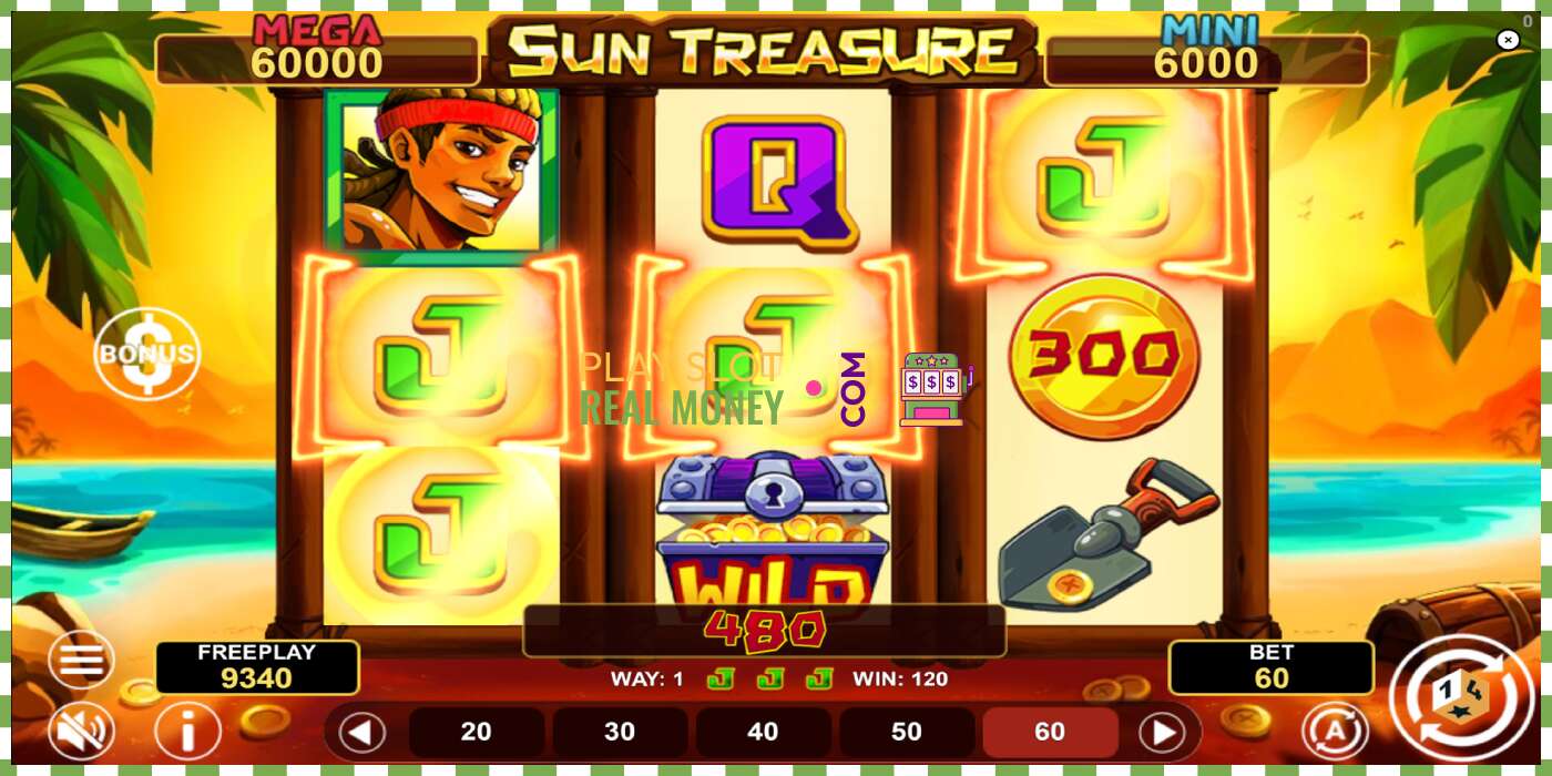 រន្ធដោត Sun Treasure Hold & Win សម្រាប់ប្រាក់ពិត, រូបភាព - 3