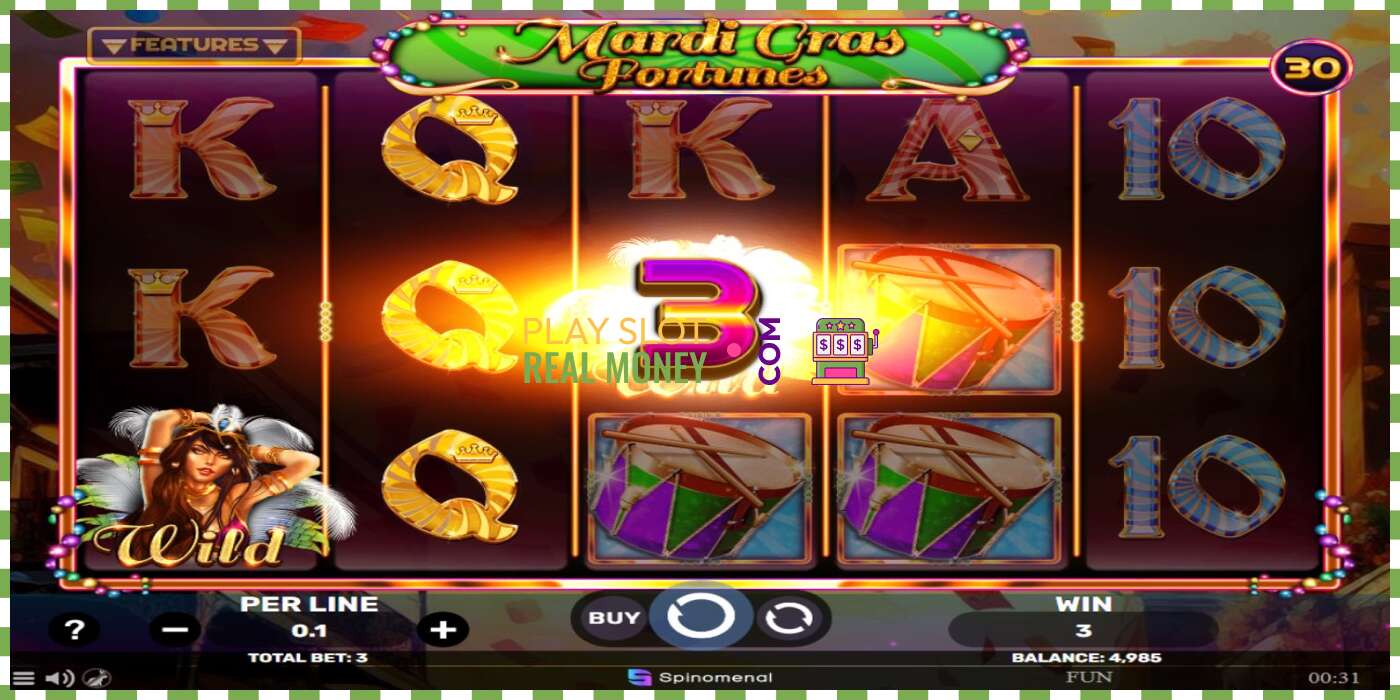 ສະລັອດຕິງ Mardi Gras Fortunes ສໍາລັບເງິນທີ່ແທ້ຈິງ, ຮູບພາບ - 3