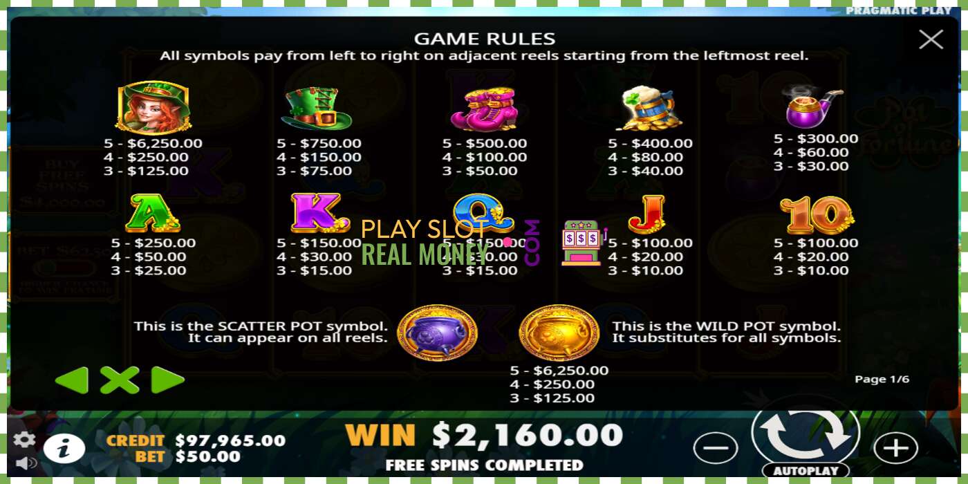 Slot Pot of Fortune za skutečné peníze, obrázek - 5