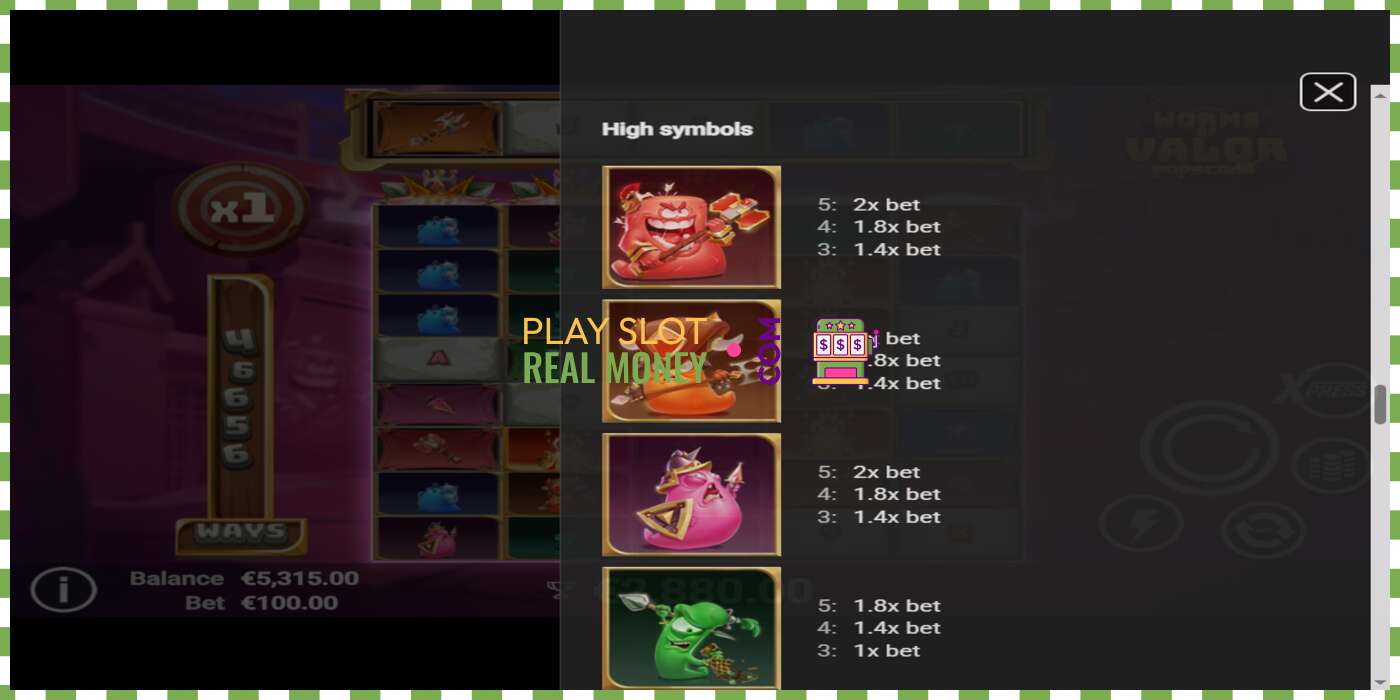 Slot Worms of Valor for real money, picture - 6 Slot Worms of Valor for real money, picture - 6