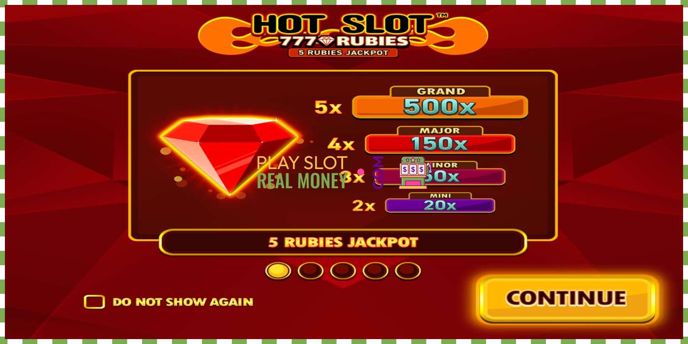 រន្ធដោត Hot Slot 777 Rubies Extremely Light សម្រាប់ប្រាក់ពិត, រូបភាព - 1