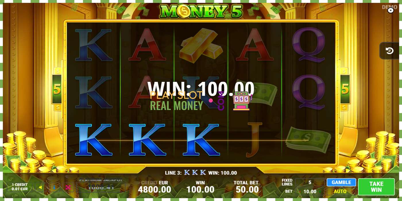 រន្ធដោត Money 5 សម្រាប់ប្រាក់ពិត, រូបភាព - 2 រន្ធដោត Money 5 សម្រាប់ប្រាក់ពិត, រូបភាព - 2