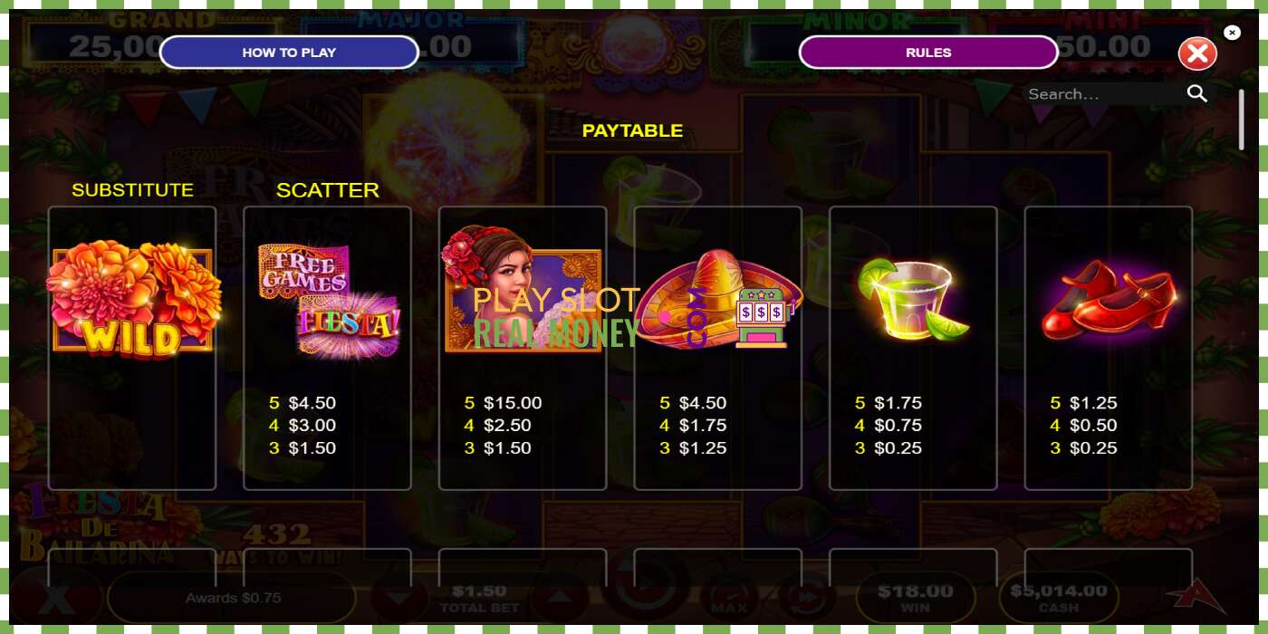 Slot Fiesta De Bailarina for real money, picture - 5