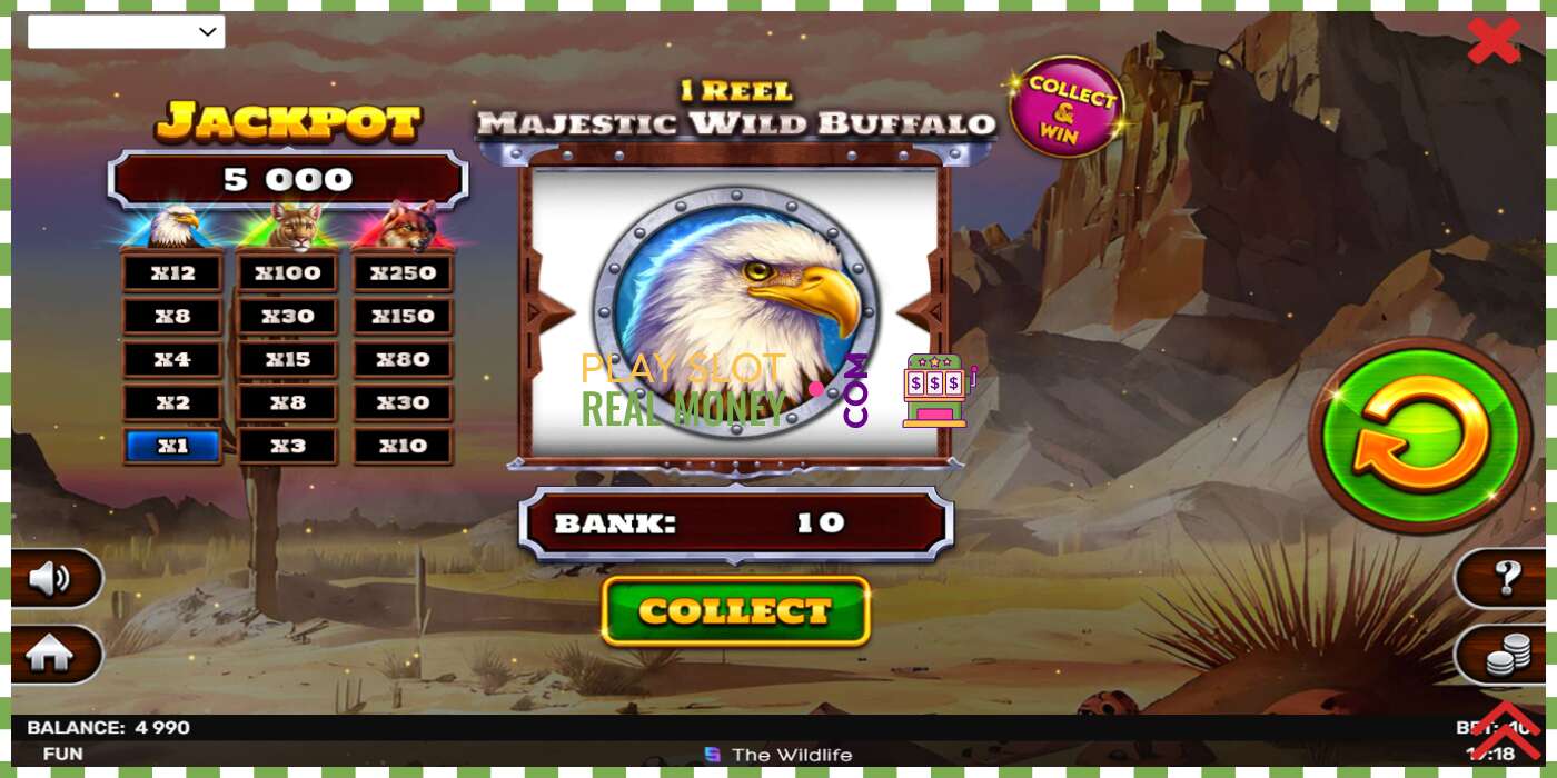 Slot 1 Reel Majestic Wild Buffalo za skutečné peníze, obrázek - 3