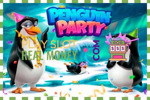 Sliotán Penguin Party ar airgead fíor